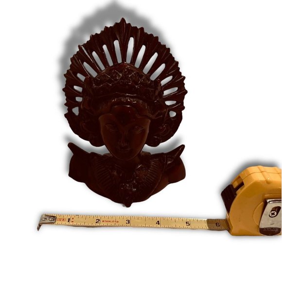 Vintage Wood Handmade Buddha Guan Yin Engraved Statue. RARE! - Picture 8 of 8